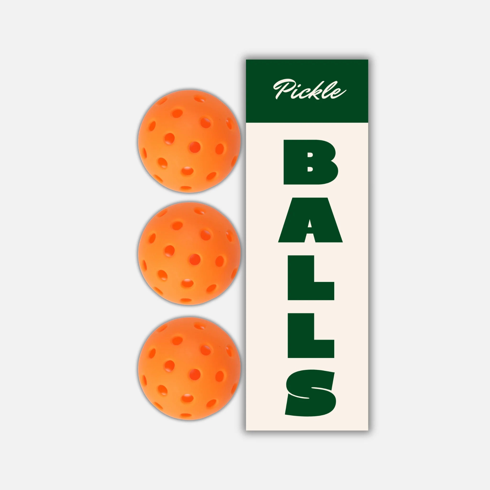 ORANGE PICKLEBALL BALLS - SET OF 3