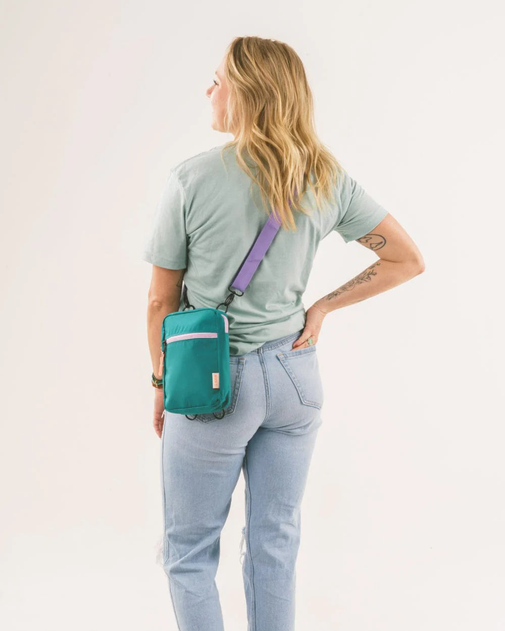 Crossbody Bag | Teal/Lavender