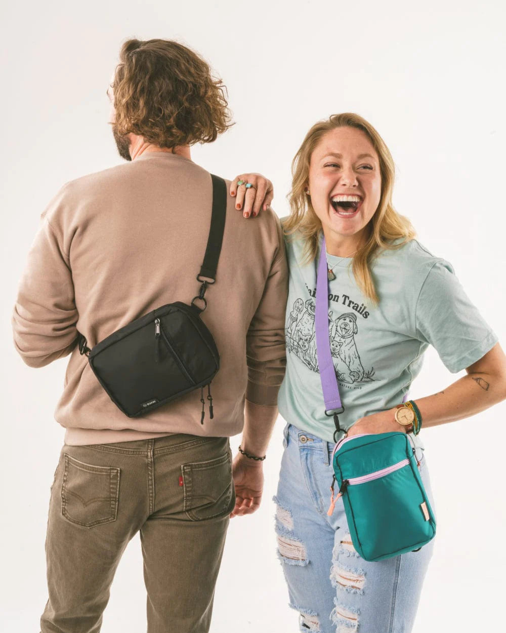 Crossbody Bag | Teal/Lavender