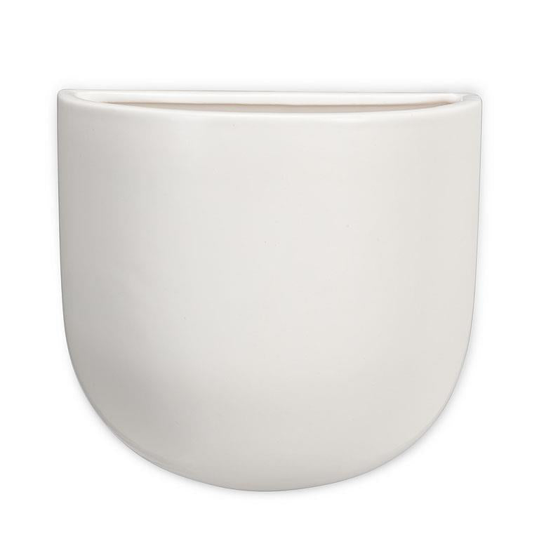 White Ceramic Wall Planter