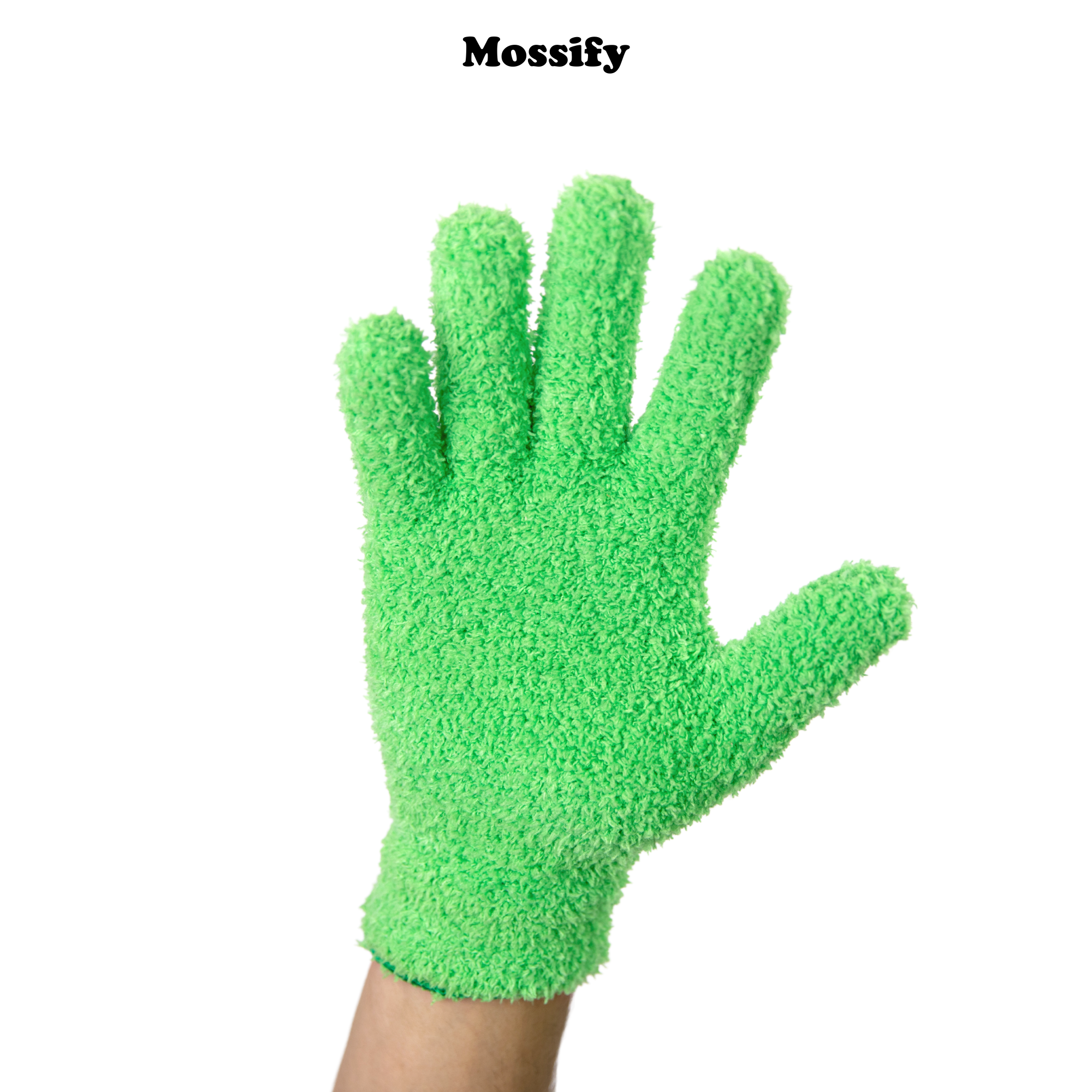 2 Microfiber Gloves - Leaf-Shining Gloves: Green