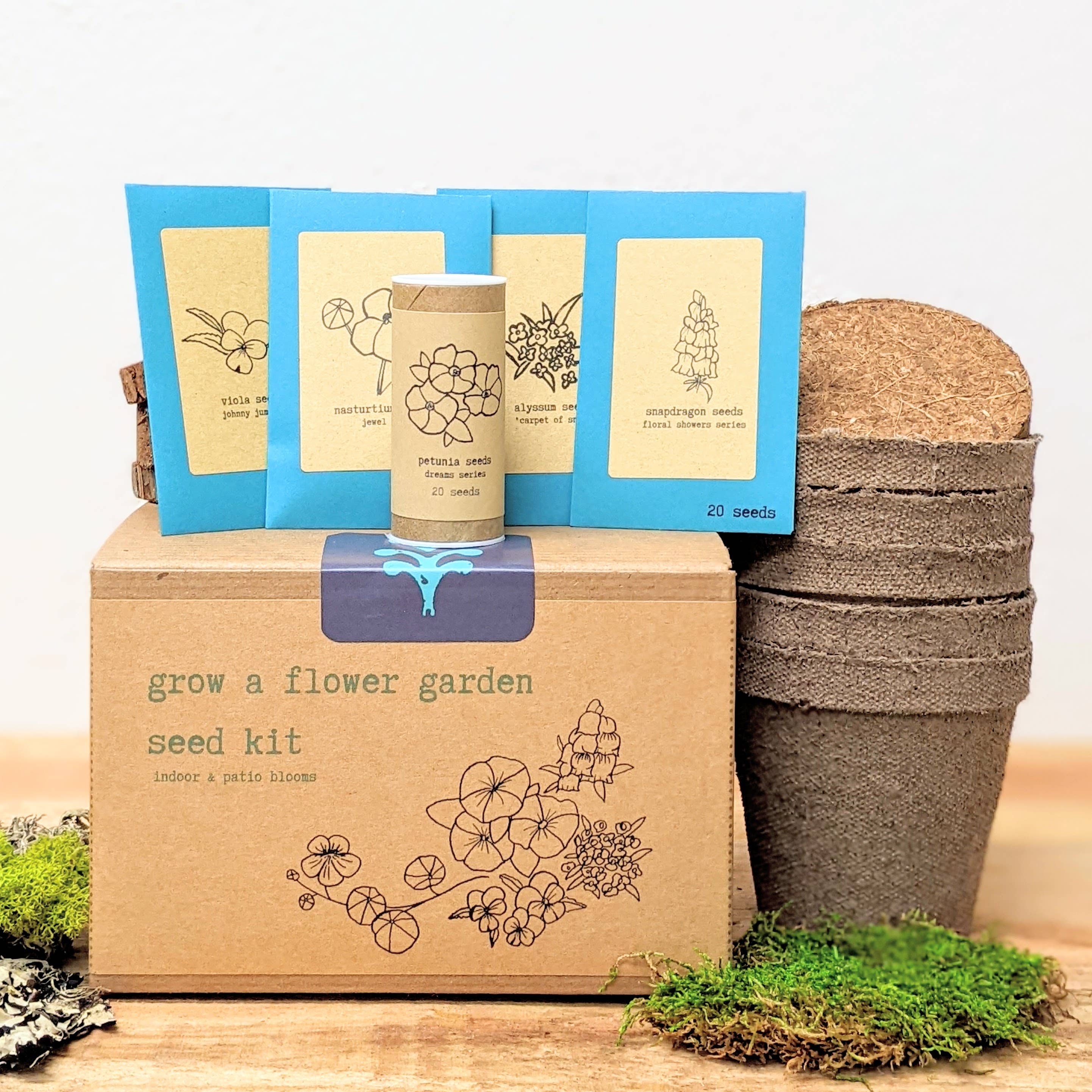 Grow a Flower Garden Indoor Blooms Seed Kit