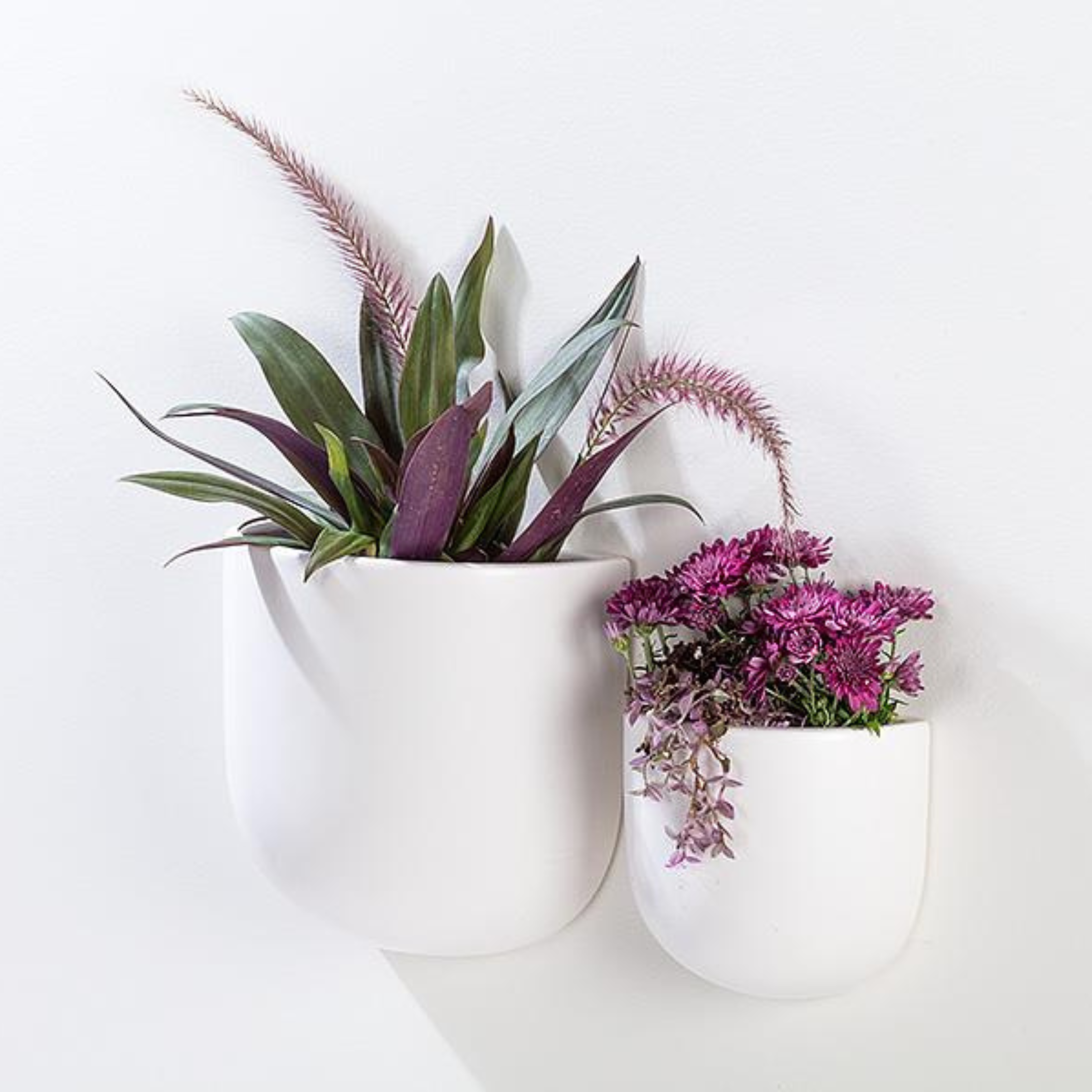 White Ceramic Wall Planter