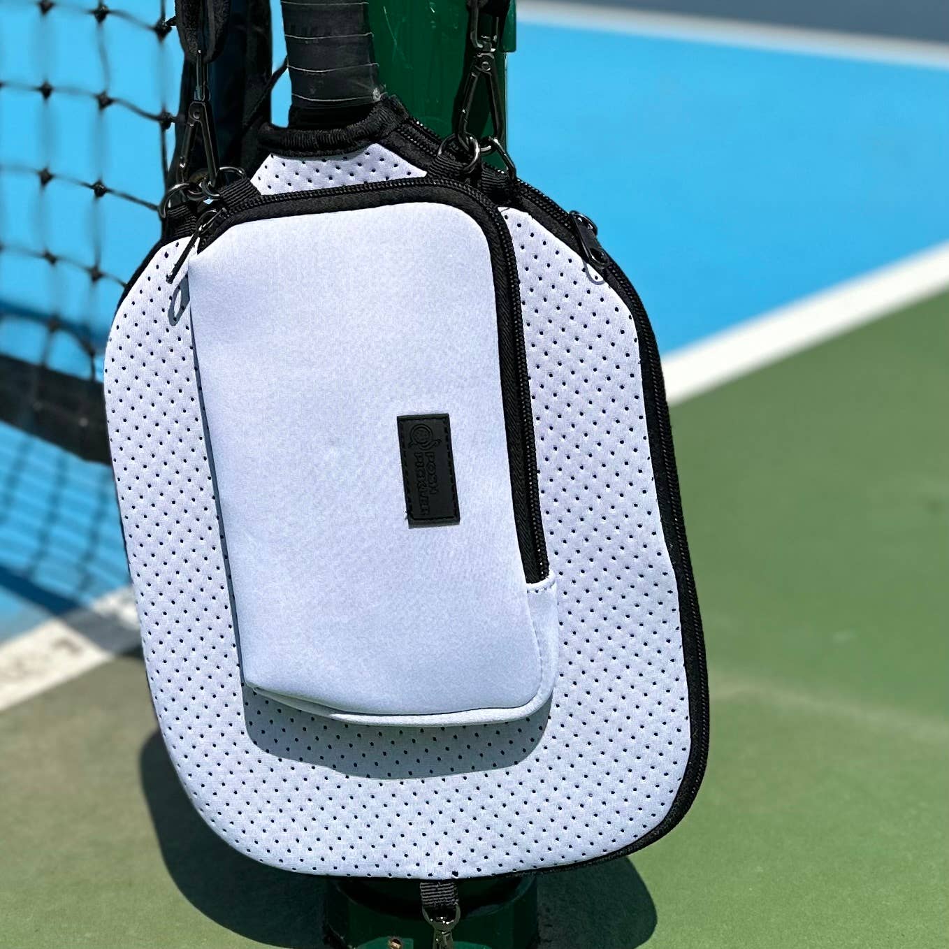 Clip-on Storage Pouch, add-on to pickleball paddle or strap