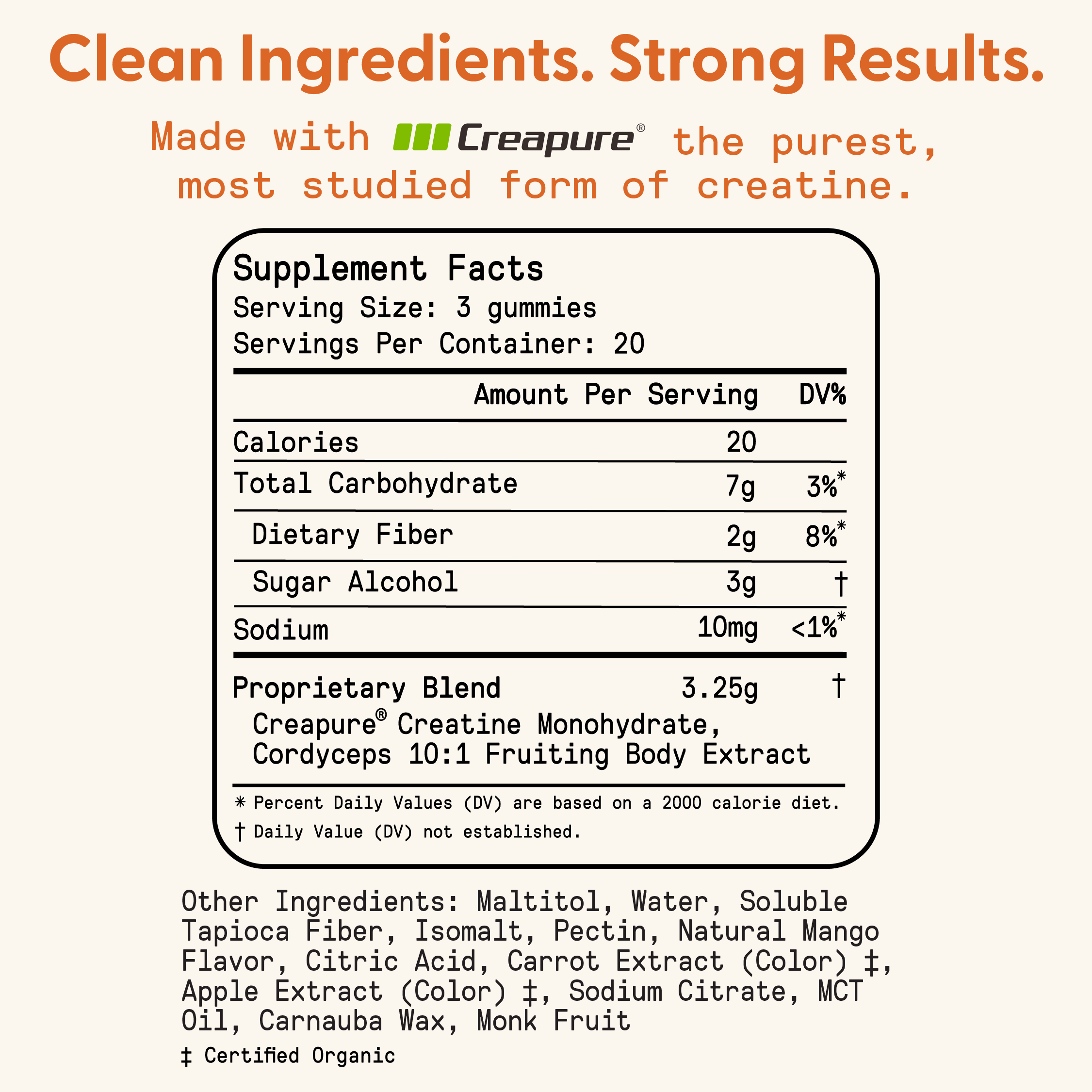 Daily Creatine Gummies 60 Count