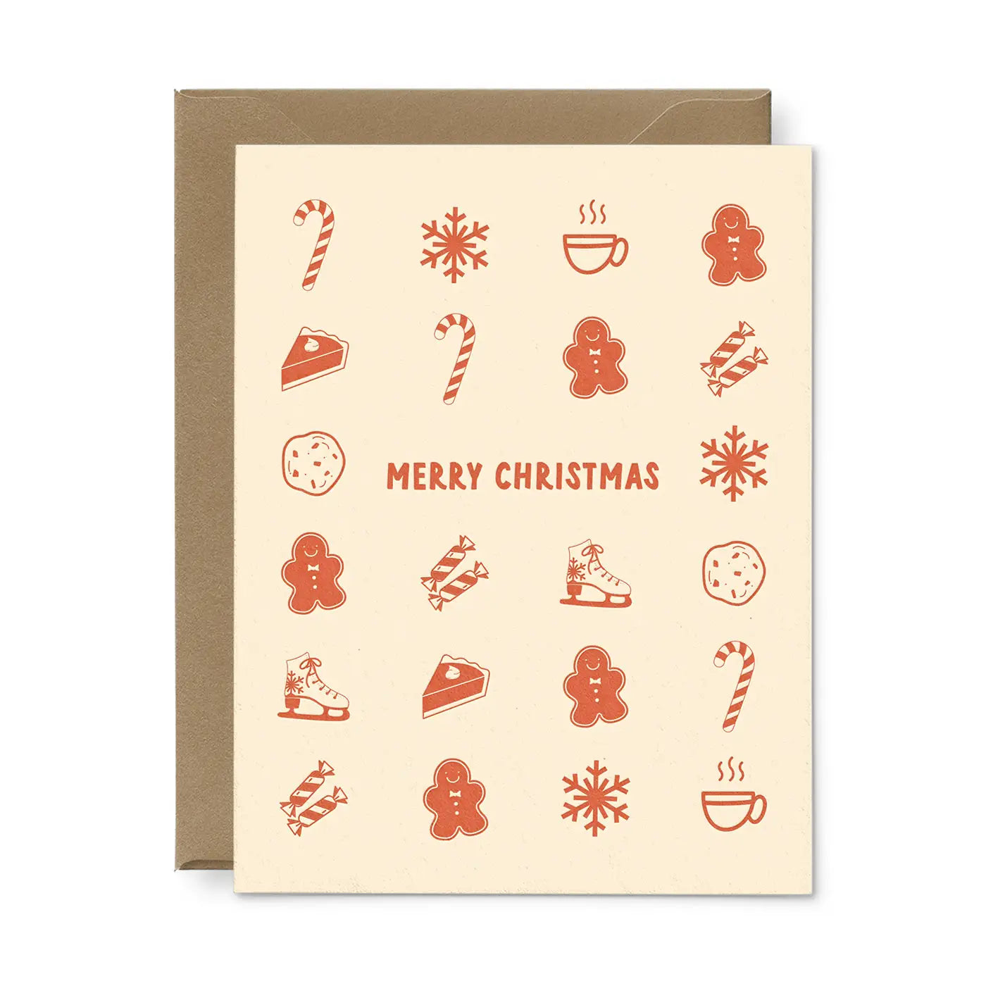 Merry Christmas Grid Greeting Card